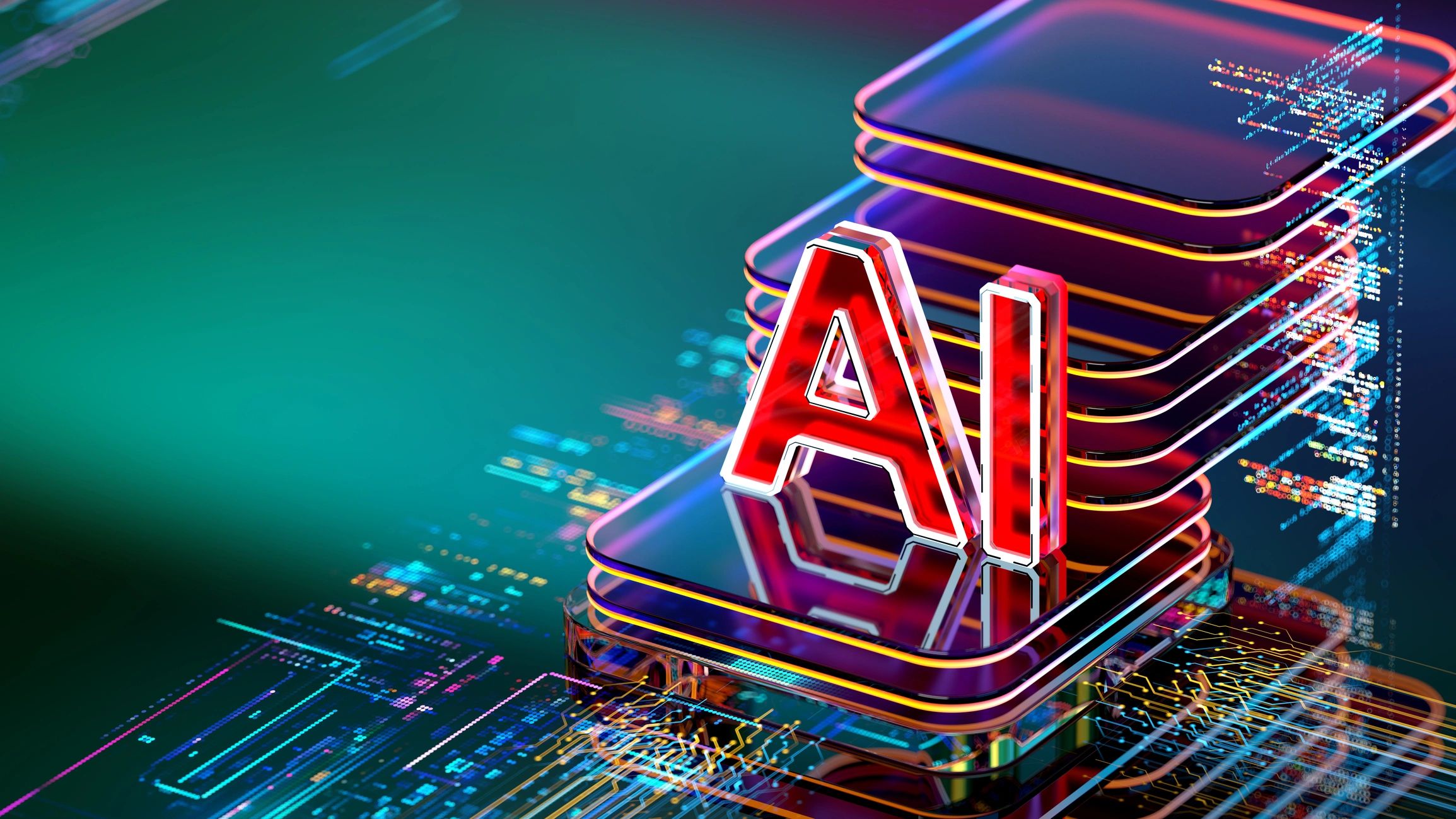 AI and cloud technology interface illustration